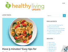 Tablet Screenshot of healthylivingupdate.com